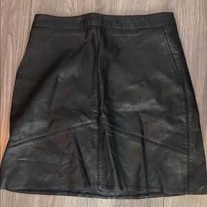Zara Black Mini Leather Skirt